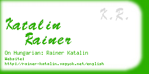 katalin rainer business card